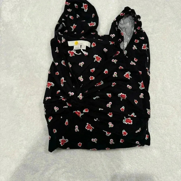 Boden | Black Floral Print Sweetheart Jersey Midi Dress Size 12R NWT - Picture 4 of 11